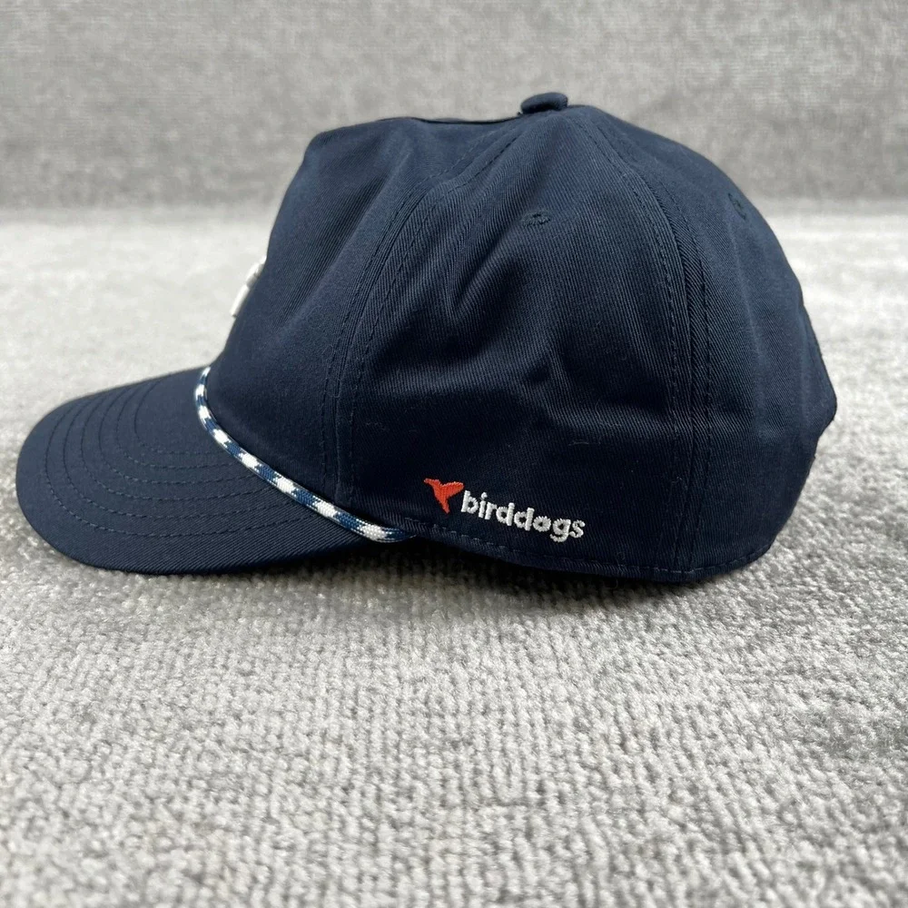 Birddogs Mens Navy Blue Rope Hat Embroidered Bird Snapback Golf Cap Adjustable